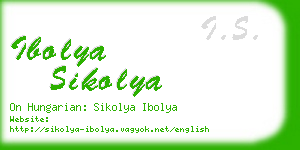 ibolya sikolya business card